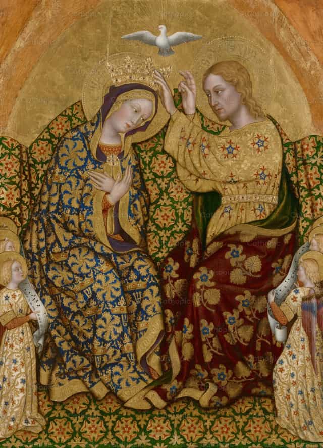 Pagkorona sa Birheng Maria - Mga Catholic stock image - Larawan ni Restored Christian Art