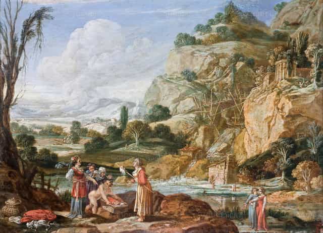 La ricerca di Mosè - Immagini stock cattoliche