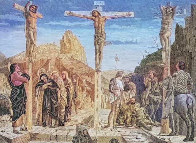 Dzieło przedstawiające scenę ukrzyżowania - Katolickie zdjęcia stockowe - Zdjęcie: Bible and Art