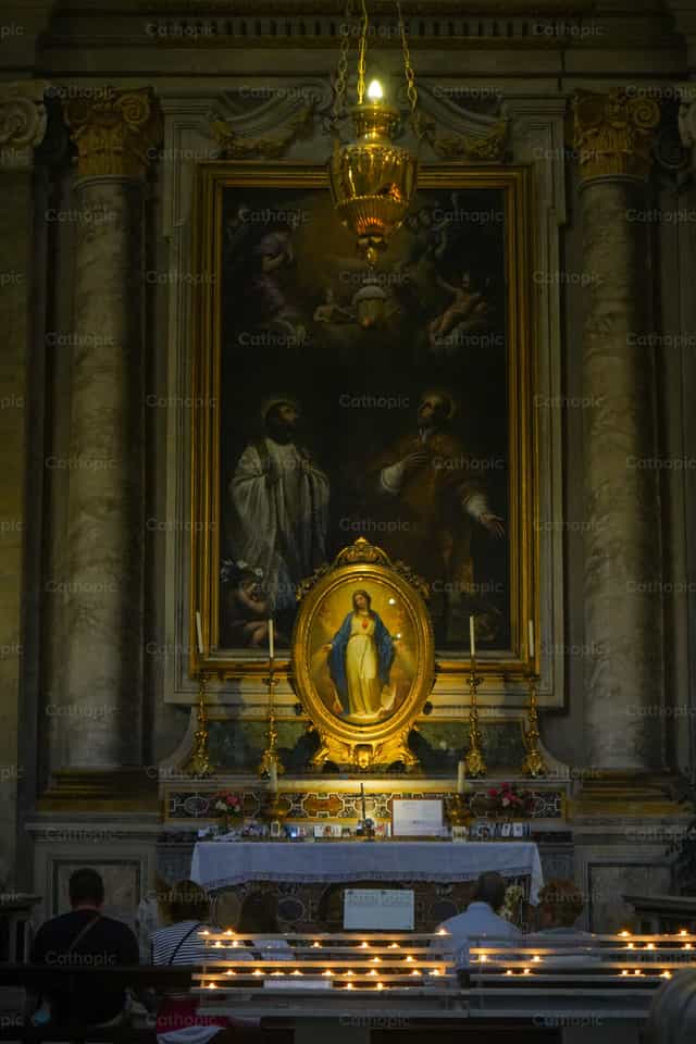 Sacred Heart of Mary - Catholic stock images