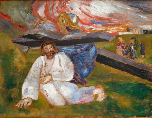 Christus und das Kreuz - Katholische Stockfotos