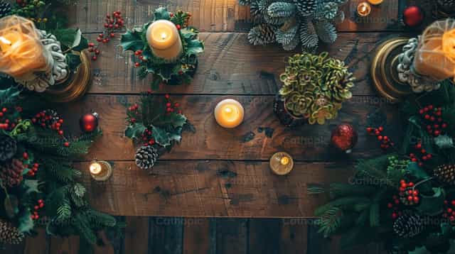 Hapag Pasko - Mga Catholic stock image - Larawan ni Carolina BR
