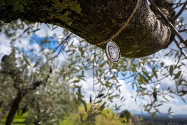 Médaille de Don Bosco - Images catholiques de stock