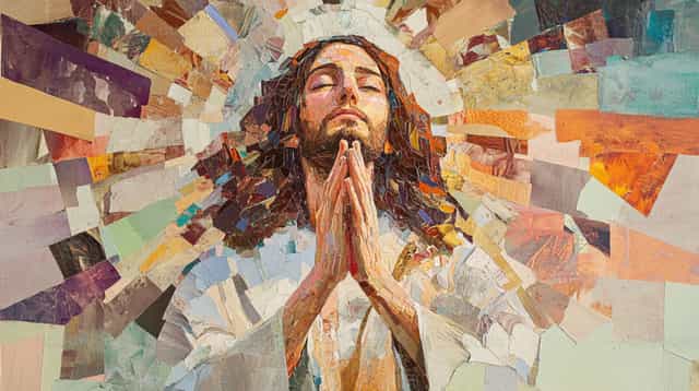 Cristo em oração - Imagens católicas de stock - Foto de Carolina BR