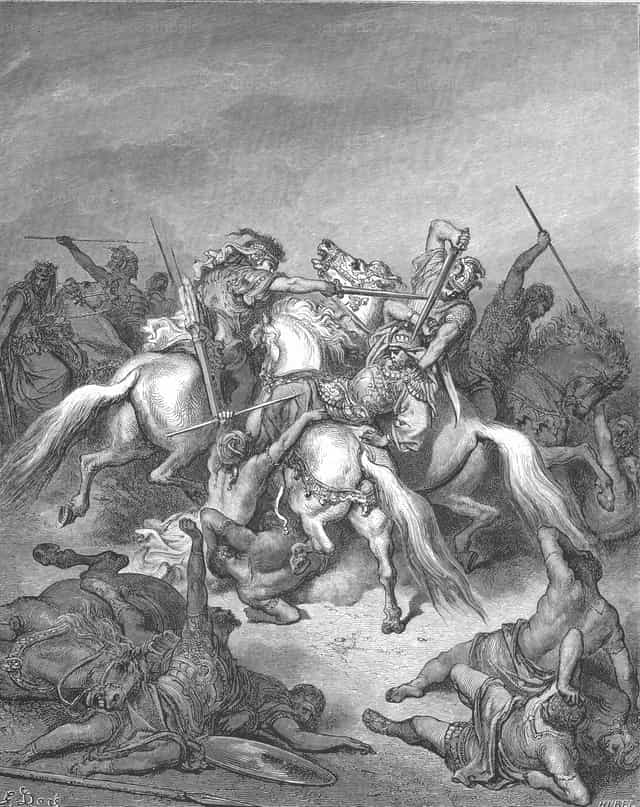 아비새가 다윗의 생명을 구하다 - 가톨릭 스톡 이미지 - 사진 제공 Restored Christian Art
