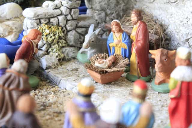 Belén en el pesebre - Banco de imágenes católicas