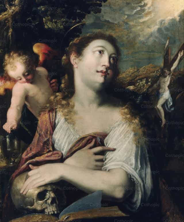 Pokutująca Magdalena - Katolickie zdjęcia stockowe - Zdjęcie: Restored Christian Art