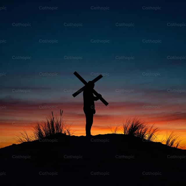 Sunrise Cross - Catholic stock images - Photo by Noemí Márquez
