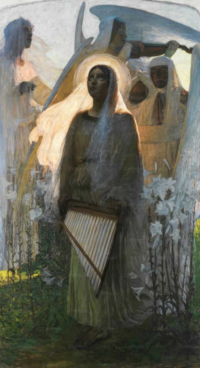 Szent Cecília portréja - Katolikus stockképek - Fotó: Restored Christian Art