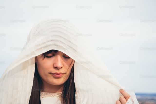 Mukha ng Mahal na Birhen ng Fatima - Mga Catholic stock image