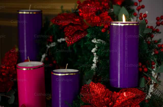 1e zondag van de Advent - Katholieke stockfoto's