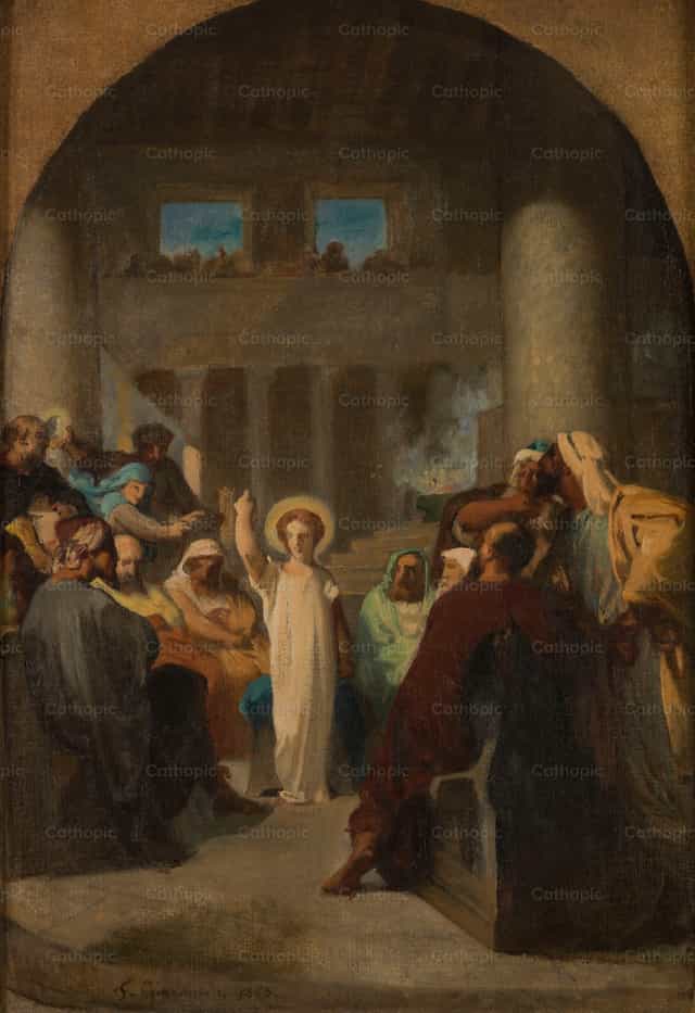 Jézus az írástudók között - Katolikus stockképek - Fotó: Restored Christian Art