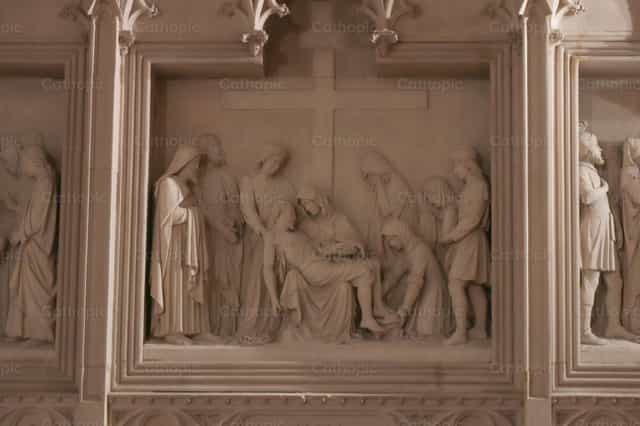 Viacrucis Jesús es bajado de la cruz - Banco de imágenes católicas - Fotografía por encaminados vamos