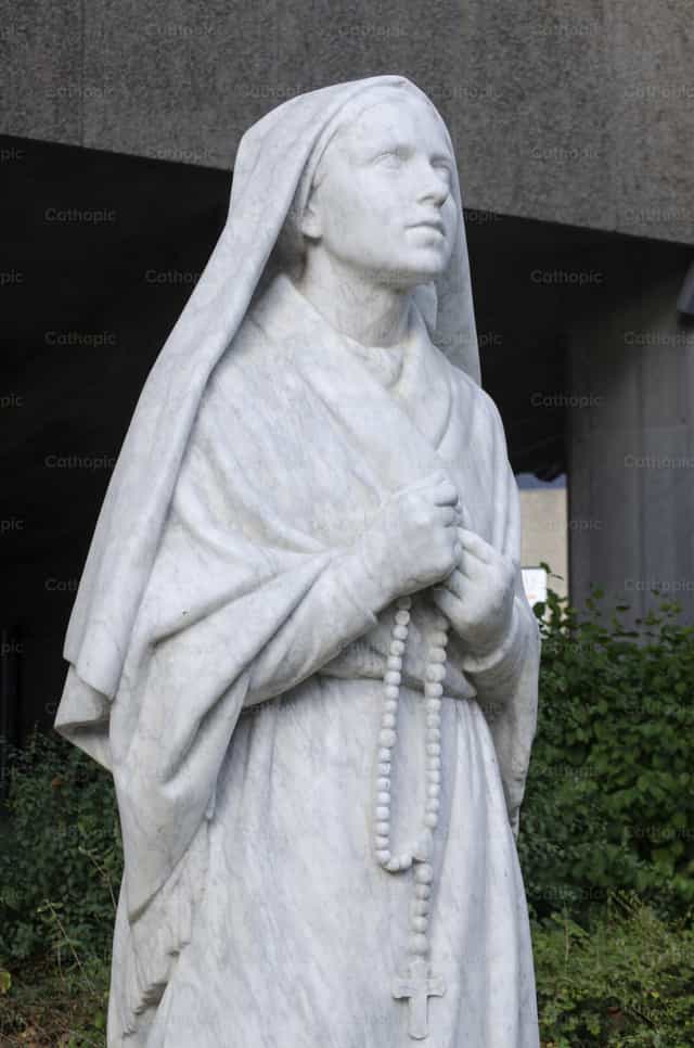 Saint Bernadette Statue - Catholic stock images