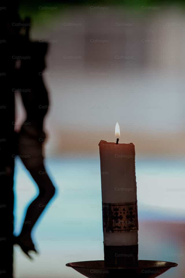 Cristo na cruz - Imagens católicas de stock