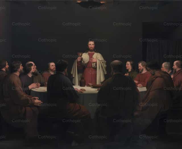 Het Laatste Avondmaal - Katholieke stockfoto's - Foto door Restored Christian Art