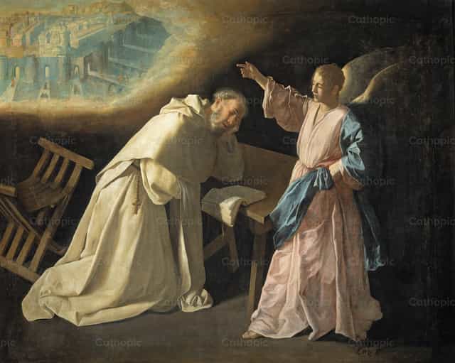 Vision des heiligen Petrus Nolasco - Katholische Stockfotos - Foto von Restored Christian Art