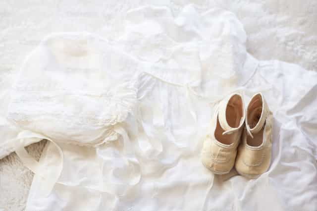 Baptism Clothes - Catholic stock images - Photo by Christina Miller