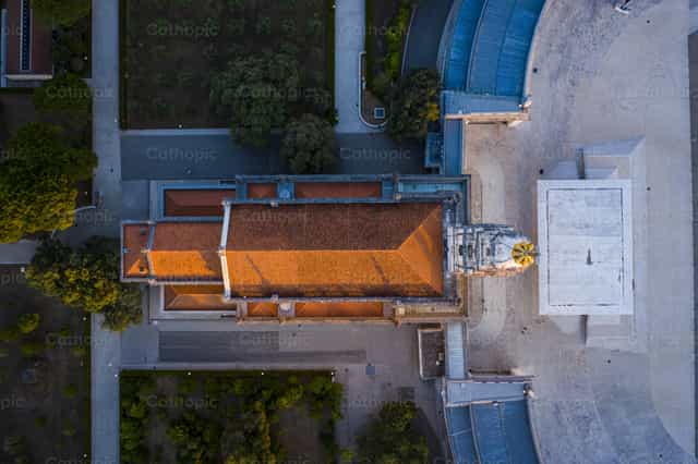 Vista aerea del Santuario de Fátima - Banco de imágenes católicas - Fotografía por Álvaro García