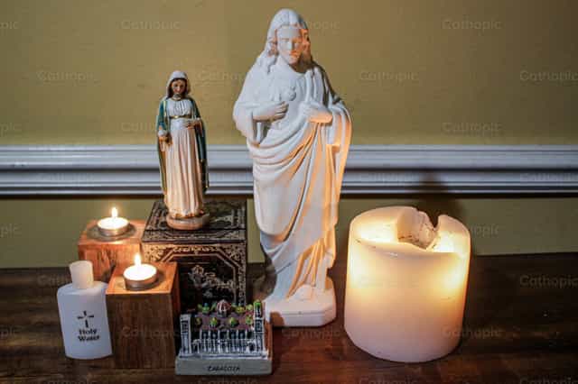 Jesus und Maria - Katholische Stockfotos