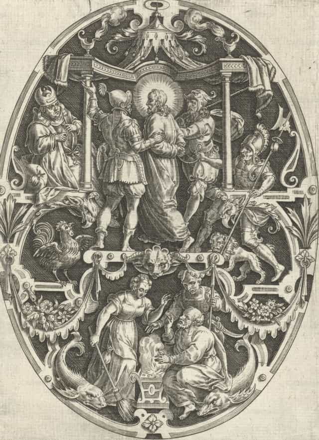 가야파 앞에 선 그리스도 - 가톨릭 스톡 이미지 - 사진 제공 Restored Christian Art