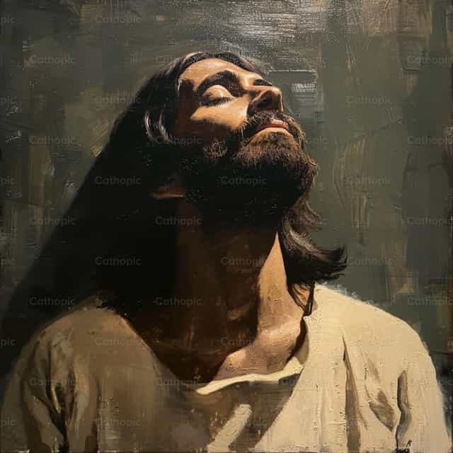 Aangezicht van Jezus - Katholieke stockfoto's