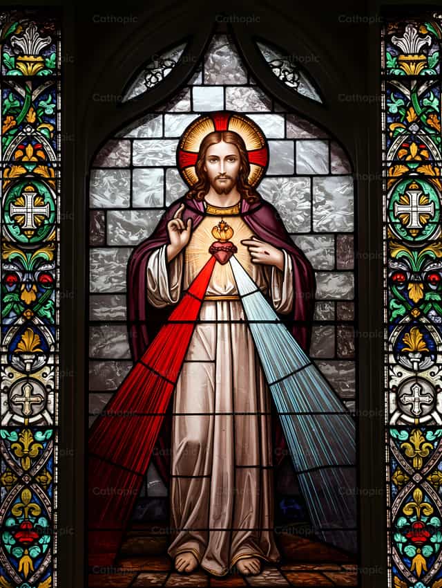 Vitral de Jesús de la Misericordia - Banco de imágenes católicas - Fotografía por Carlos Daniel