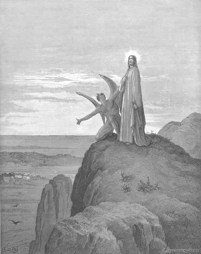 Pokusa Jezusa - Katolickie zdjęcia stockowe - Zdjęcie: Restored Christian Art