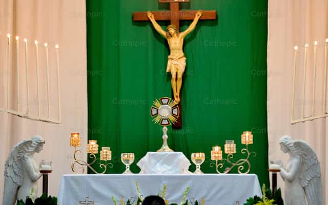 Sacrament van het Altaar - Katholieke stockfoto's