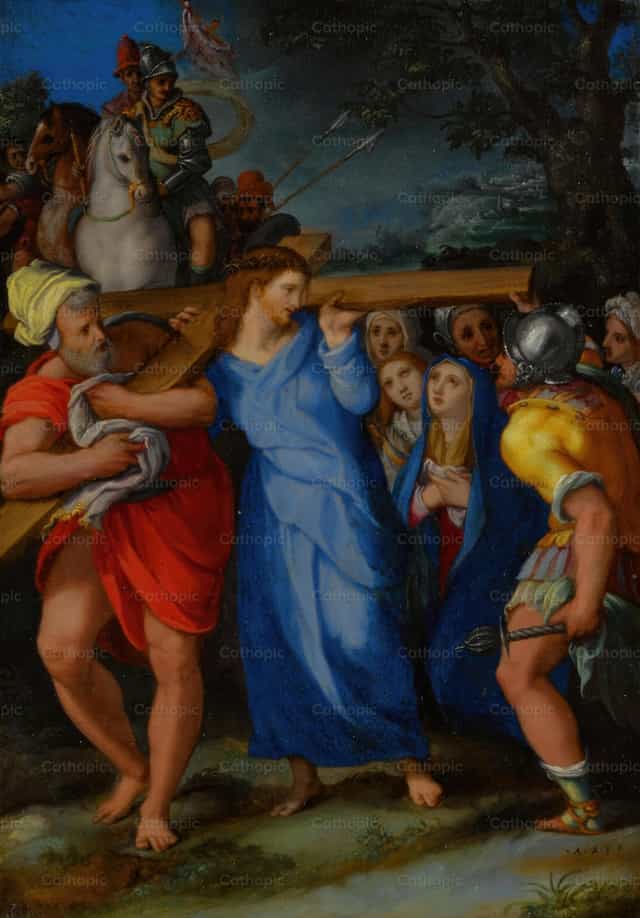 Cristo llevando la cruz - Banco de imágenes católicas