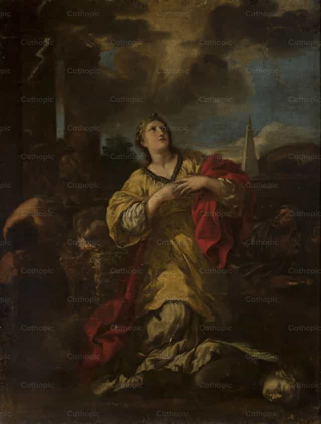 Martírio de Santa Martina - Imagens católicas de stock