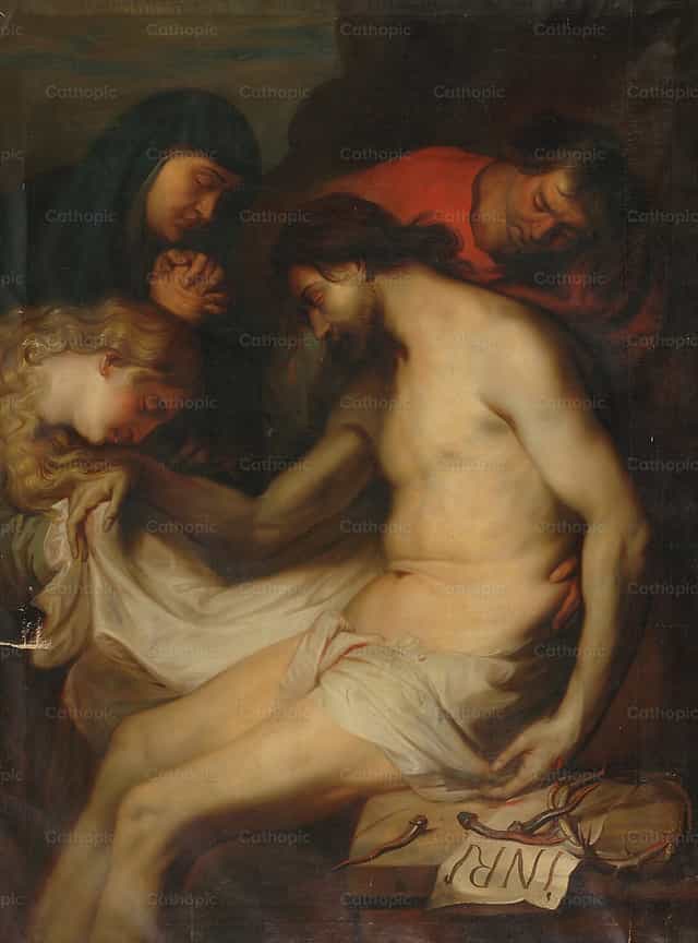 La Deposizione dalla Croce - Immagini stock cattoliche