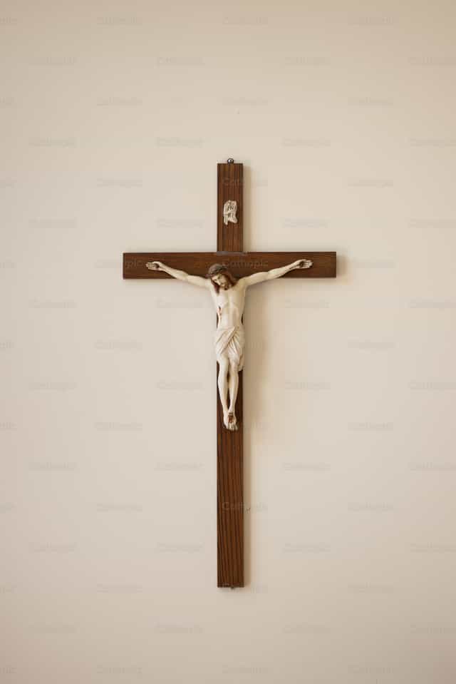 Catholic Crucifix on Church Wall - Catholic stock images - Photo by Cori Nations