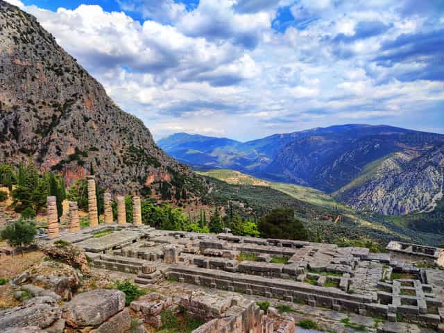 Delfi, Greece - Mga Catholic stock image