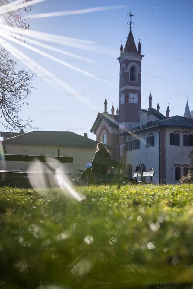 Retreat at Colle don Bosco - Catholic stock images