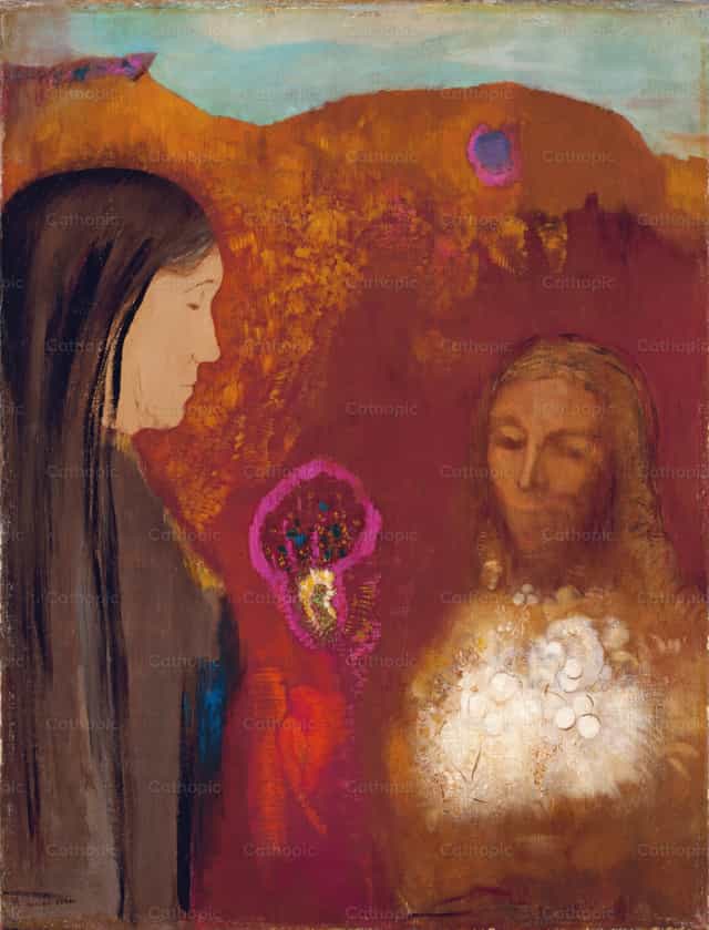 그리스도와 사마리아 여인 - 가톨릭 스톡 이미지 - 사진 제공 Restored Christian Art
