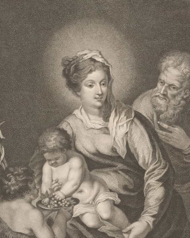 La Sacra Famiglia (Gesù, Maria e Giuseppe) - Immagini stock cattoliche