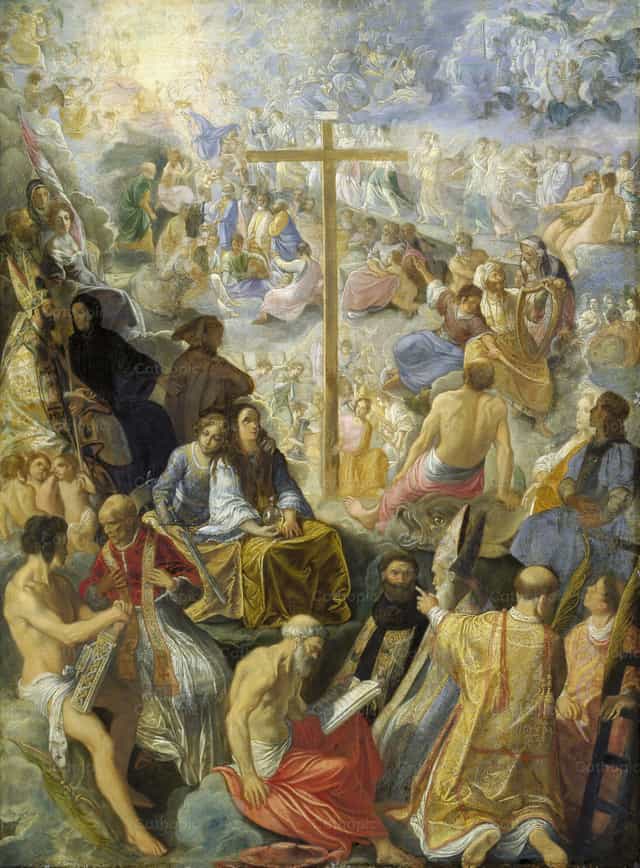 Il Polittico di Francoforte dell’Esaltazione della Santa Croce - Immagini stock cattoliche - Foto di Restored Christian Art