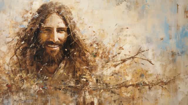 Jésus souriant - Images catholiques de stock - Photo de Carolina BR
