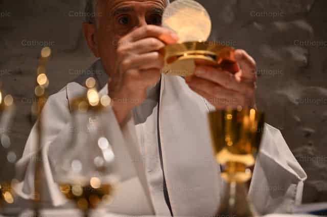 Tunay na Presensya - Mga Catholic stock image