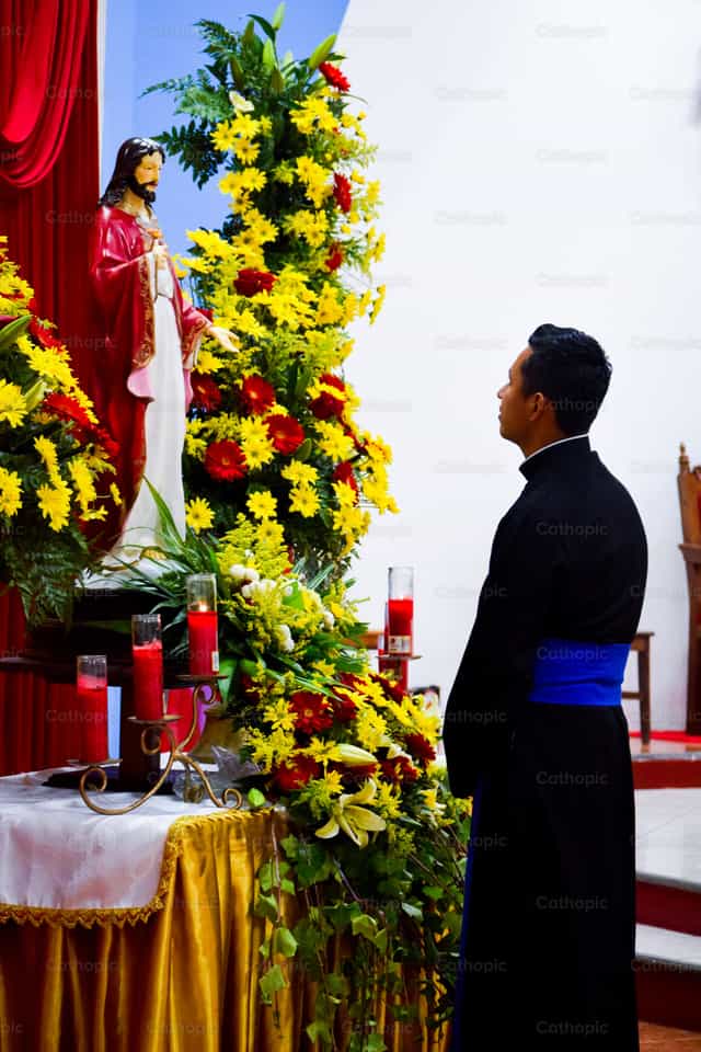 Ante ti Sagrado Corazon - Banco de imágenes católicas