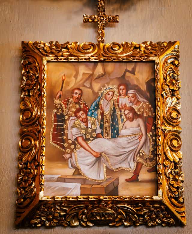 Stations of the Cross (XIV Station) - Catholic stock images
