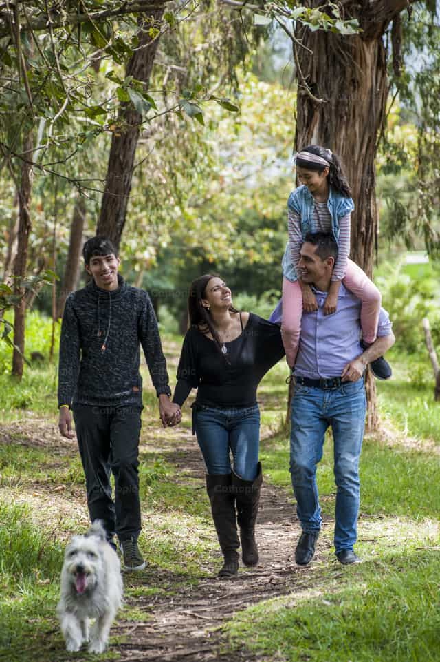 Family Walking - Catholic stock images - Photo by Clina CG