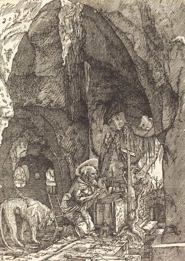 洞穴中的圣杰罗姆 - 天主教图库图片 - 摄影： Restored Christian Art