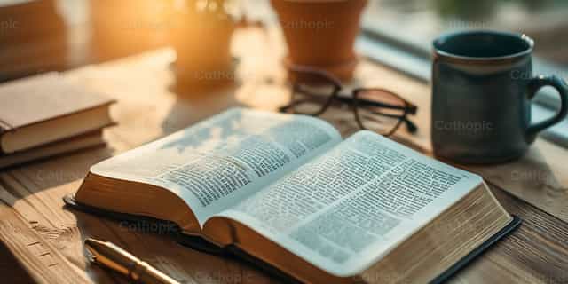 Pagdarasal sa Biblia - Mga Catholic stock image