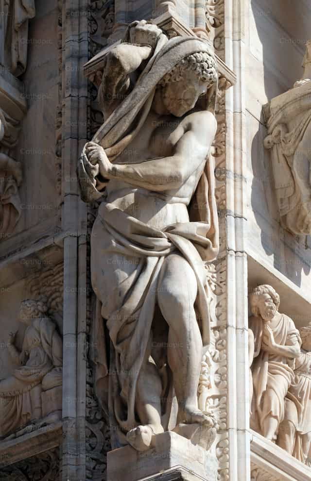 Atlantes, facade of the Milan Cathedral - Catholic stock images - Photo by Zvonimir Atletić