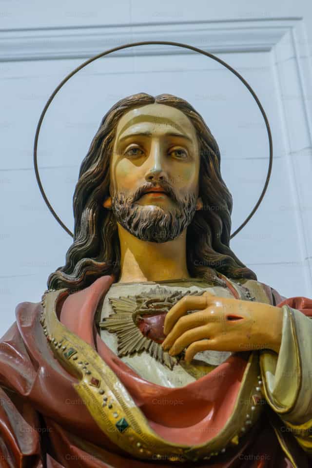 Rosto de Jesus Cristo - Imagens católicas de stock