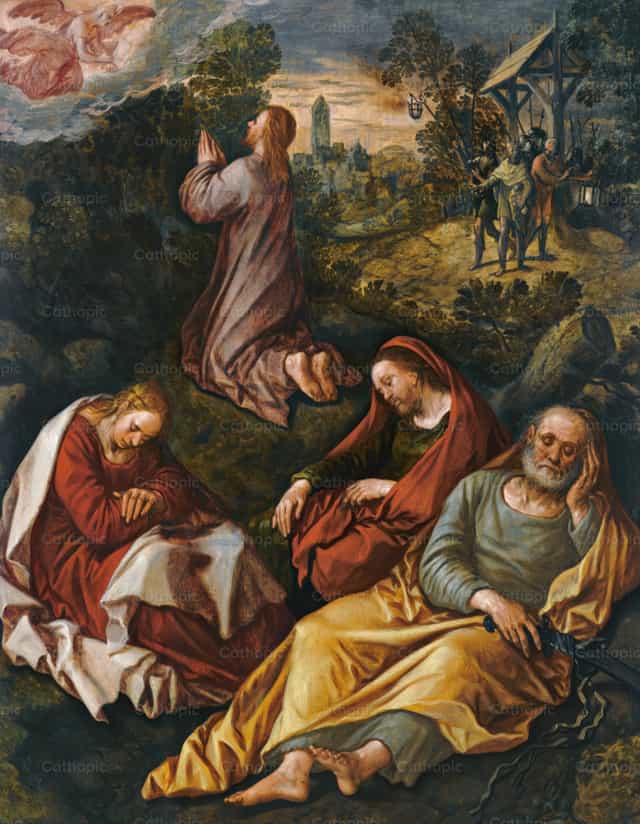 L’agonie au jardin - Images catholiques de stock - Photo de Restored Christian Art