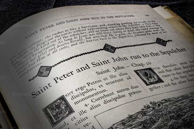 El Evangelio de San Juan, capítulo 20 - Banco de imágenes católicas - Fotografía por Bible and Art