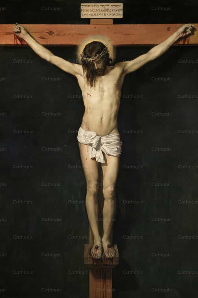Christus gekruisigd - Katholieke stockfoto's - Foto door Restored Christian Art